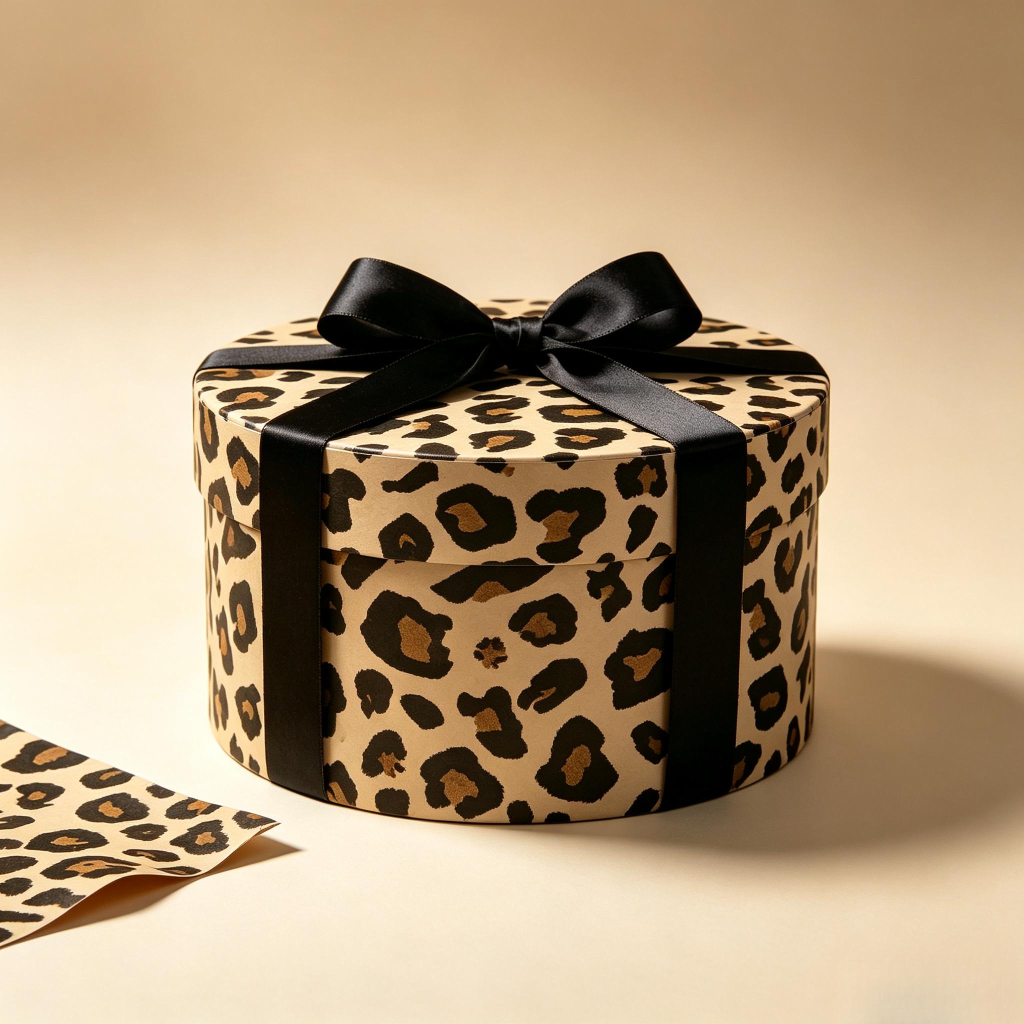 Image of 1 Roll 17 X 118 Inches Leopard Print Gift Wrapping Paper Roll, Stylish Leopard Pattern Paper For Gifts, Flower Packaging, Party Decor, Art Projects