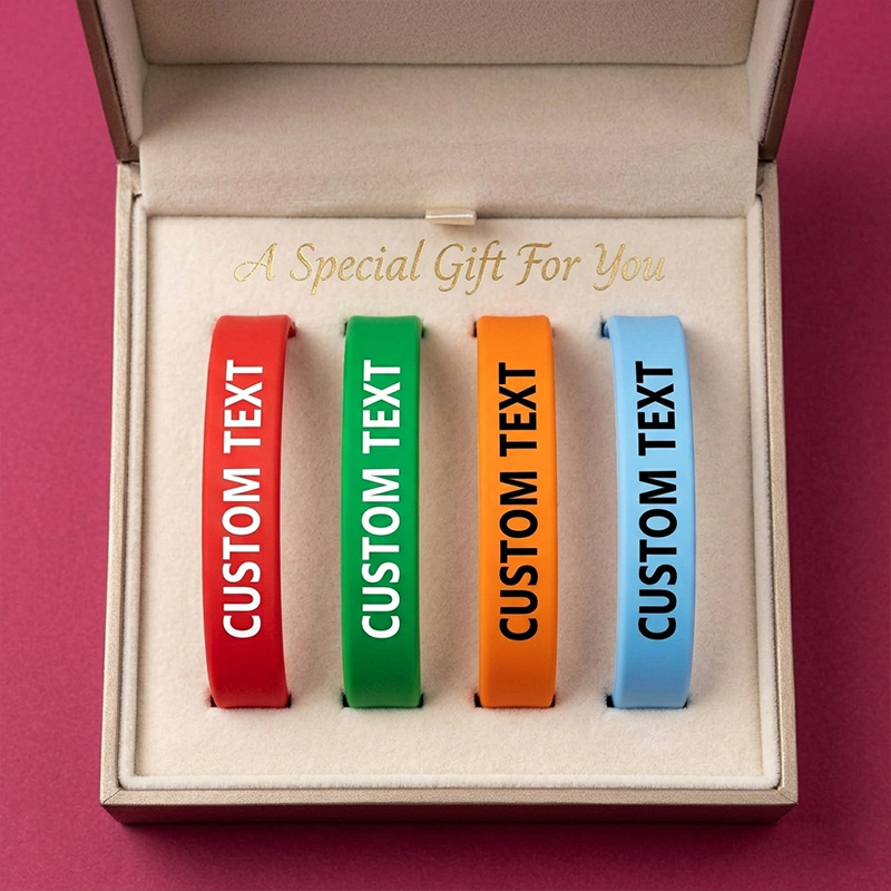 Custom Silicone Wristbands 180pcs Set, Gift for Her/Him