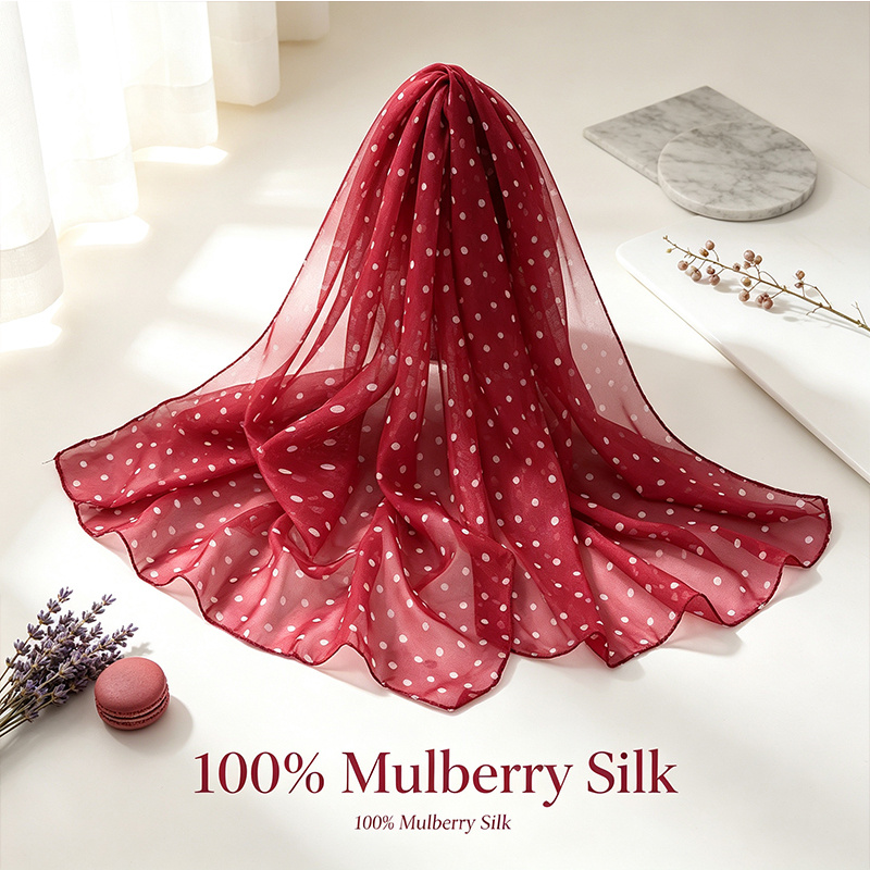 TEMU 1pc French & White Polka Dot Shawl - Suitable For Bridal Wedding Church Head Covering, Elegant Mother's Day Gift, Versatile Fashion Accessory