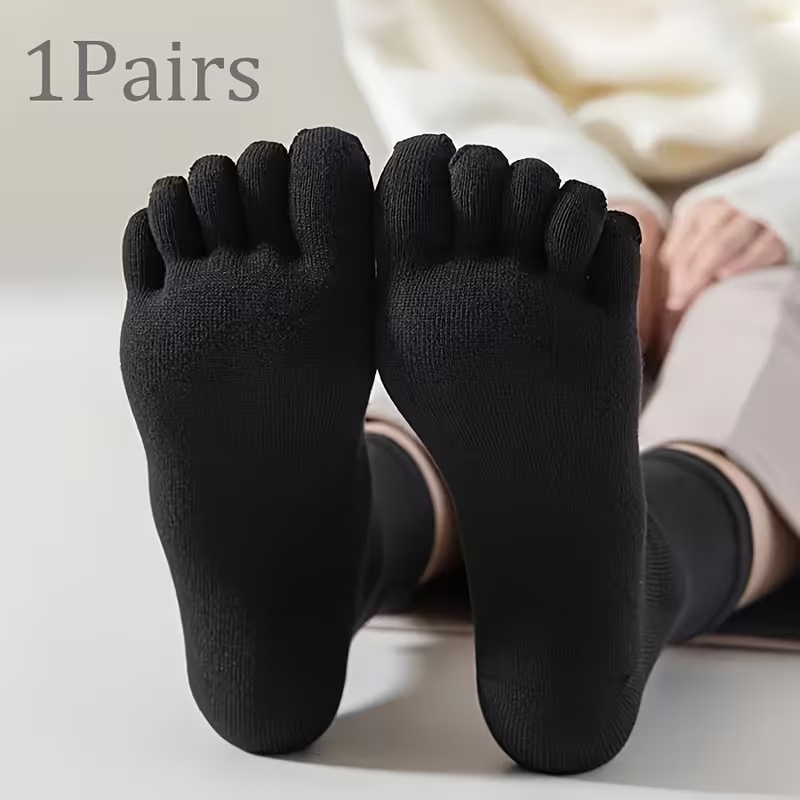 E-shop 1 Paar Unisex Sport-Laufzehensocken – Weich, Warm Atmungsaktiv, in 5 Farben erhältlich: Schwarz/Weiß/Blau/Grau/Orange. Ideal für Fitness,
