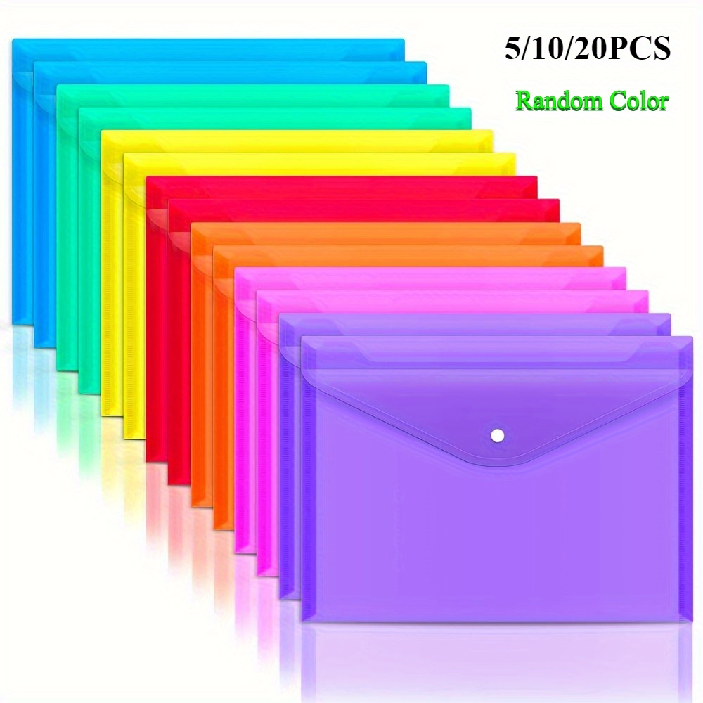 A4/Letter Size File Bags with Snap Button