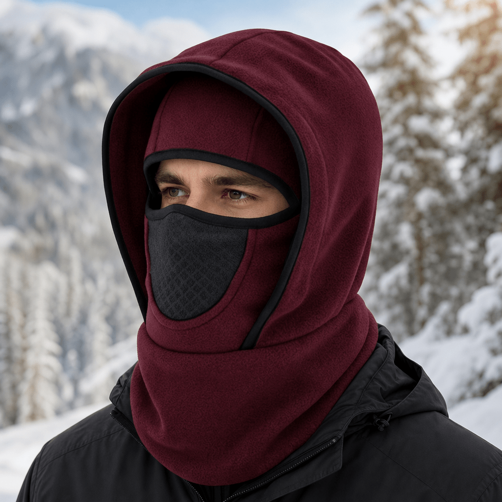 Unisex Thermal All-in-One Hat & Face Mask, Plush-Lined
