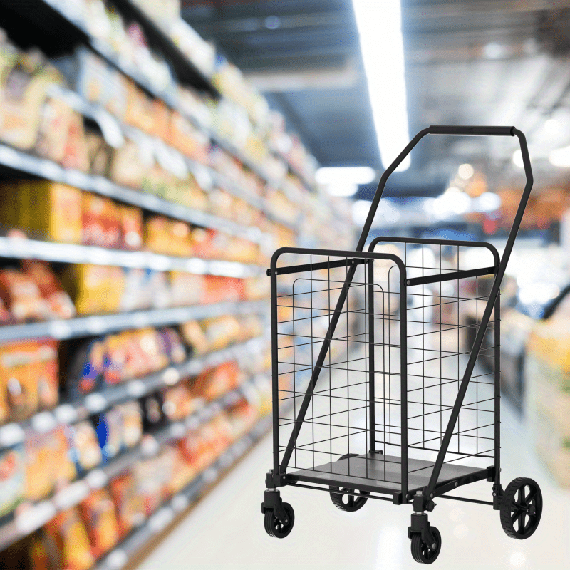 heavy duty 200 lb capacity foldable shopping cart shelf Temu