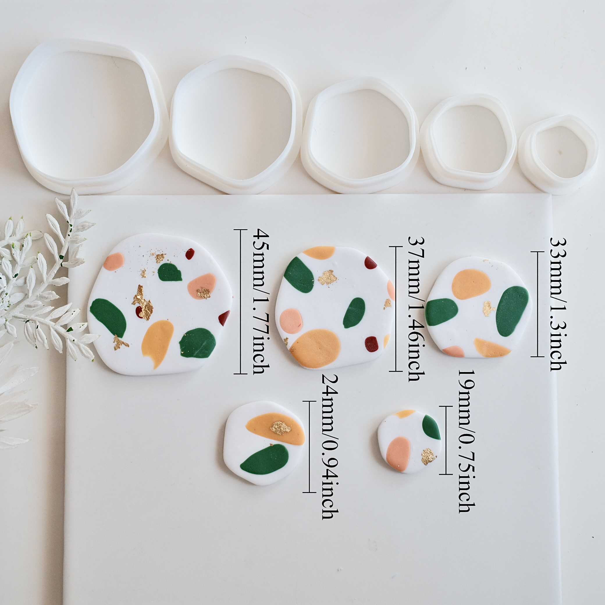 5pcs/set Irregular Shaped Polymer Clay Cutter Set - Molds For Diy Earrings & Crafts Polymer Clay Jewelry Making Tools With Resin Craft Supplies