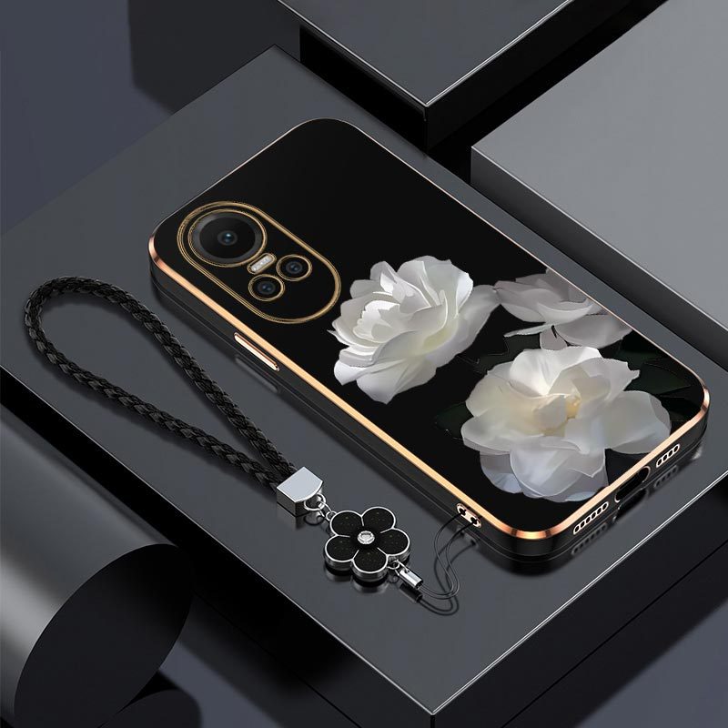 TEMU Stunning Lotus Design For The Reno10, Featuring A Couple's Style And A Comfortable Grip. For Fashion