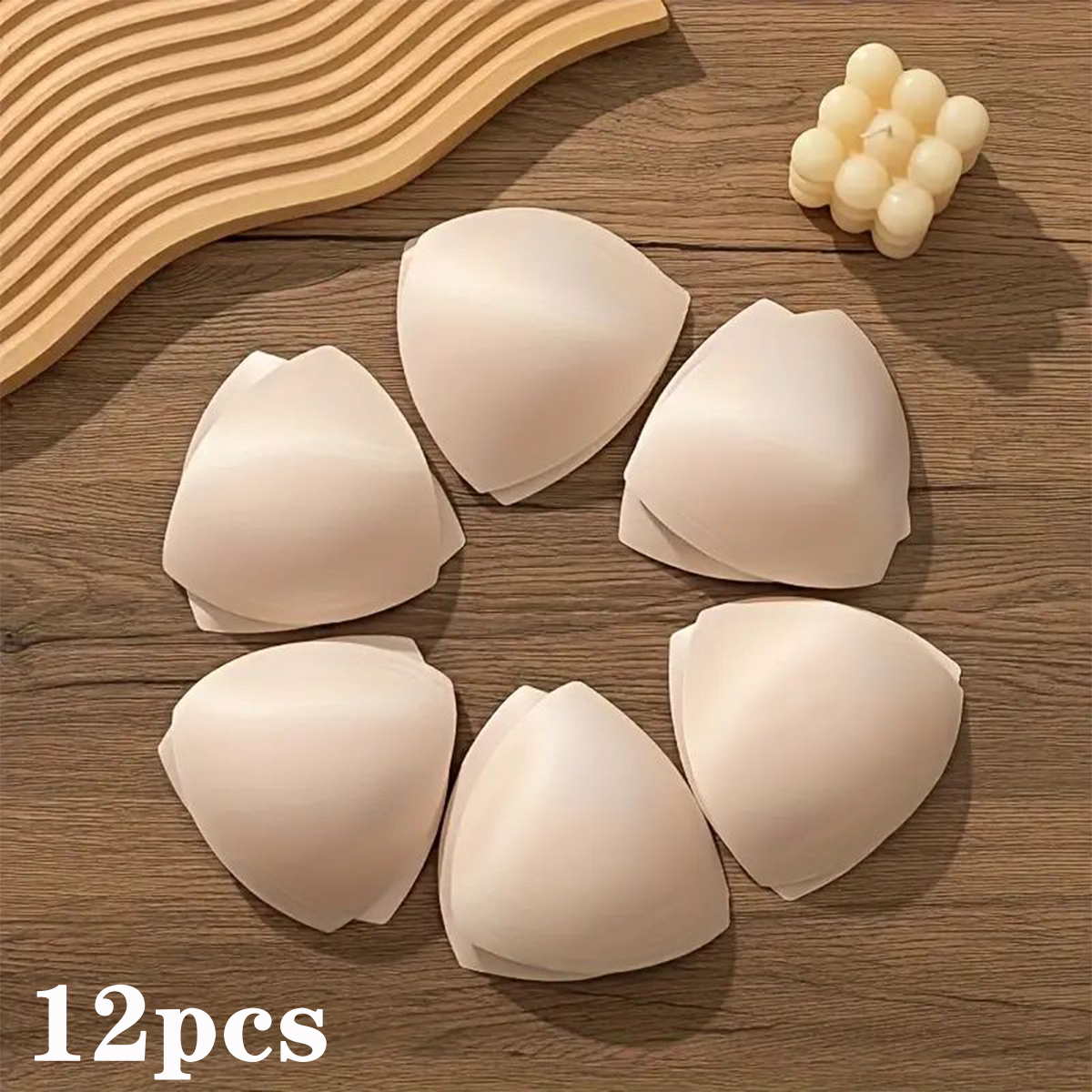 Image of 12pcs Women’ Sports Bra Inserts With Sponge Lining - Soft Full Coverage, , Hand Washable (no Dryer) - Compatible With Bras, Gym, Yoga, Swimming - Bulk Pack For Low-cost Athletic Support Inserts