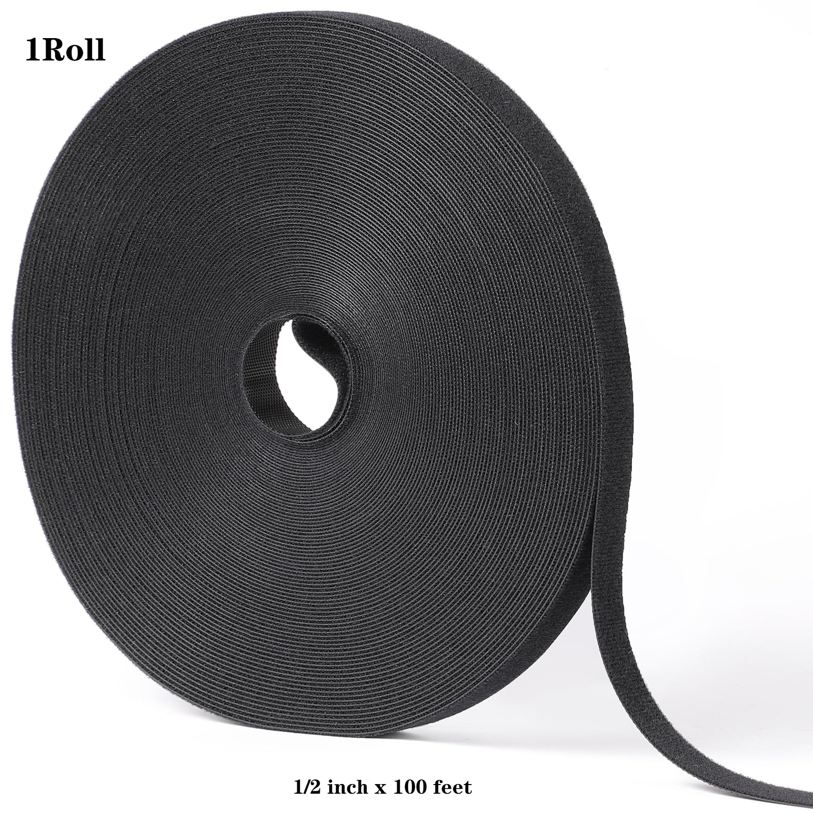 TEMU 1-roll Pack: 1/2-inch X 100-foot Hook & Loop Roll | Double-sided, Self-adhesive Tape | Reusable, Fastening & Bundling Solution-ideal For Home,