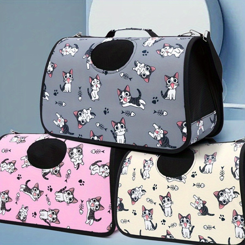 

Sac à Dos Transporteur Portable pour Animaux avec Fermeture Éclair - Idéal pour Chats & Chiens, Matériau Polyester