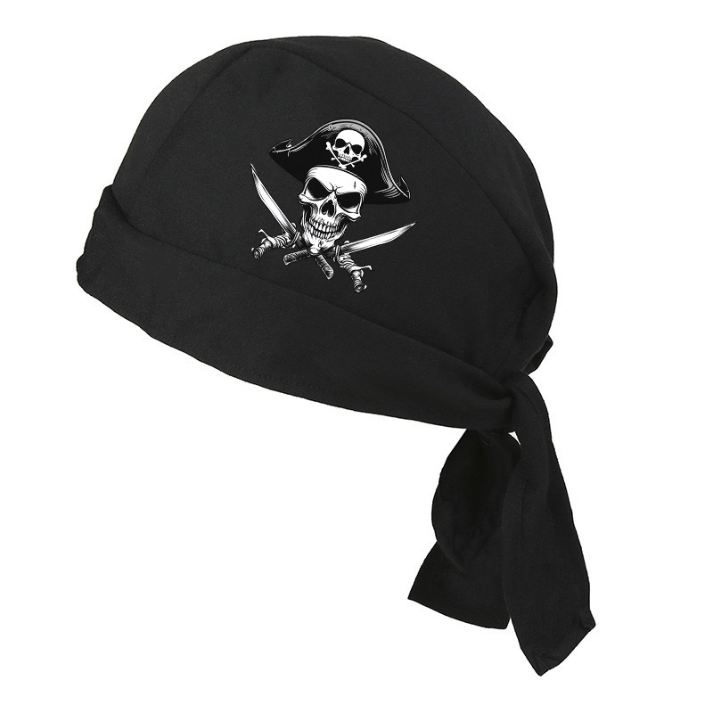 1pc Of Bandana Featuring A Pirate Design, Suitable For, Breathable, And Quick-drying For Running And Cycling