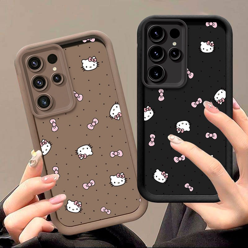 

Creative Full-screen Hello Kitty Pattern Protective Case, Compatible With Samsung S25, S24, S23, S22, S21 Ultra, S20fe, And A33 5g, A53 5g, Providing Full Protection Against Drops.