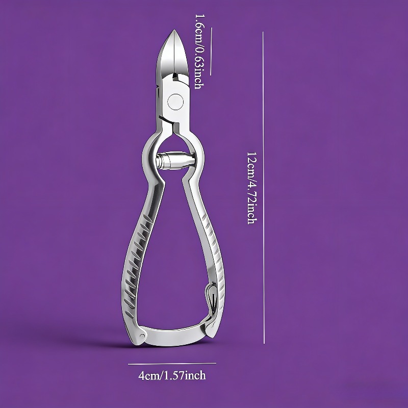 A Single Heavy-duty Toenail Clipper Designed For Thick And Ingrown Nails, - Stainless Steel, Ideal For Elderly Individuals And Adults Of All Genders - Perfect For Managing Thick Toenails And