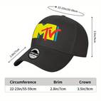 1pc mtv logo baseball cap for men adjustable snapback streetwear hat 10 colors lightweight polyester with non breathable design for dog walking casual dog walking accessory fabric