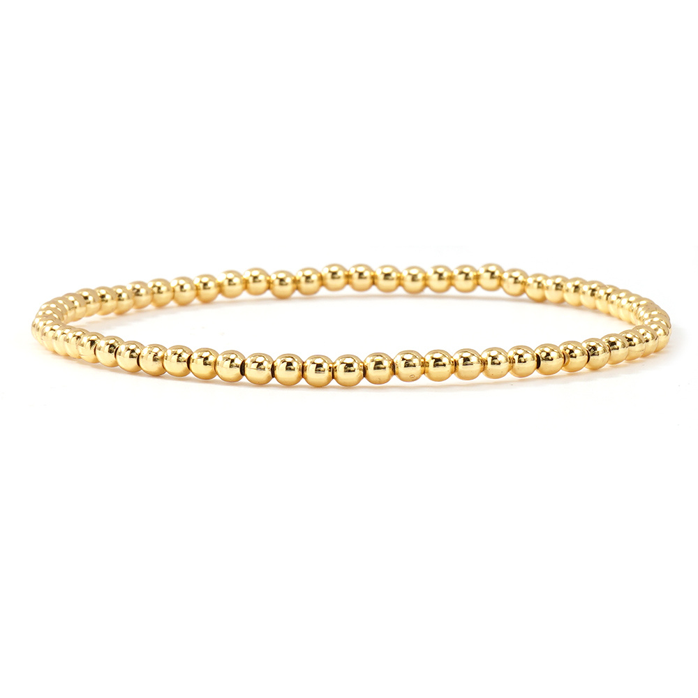TEMU 1pc Women's Fashion Bracelet, Golden Bead Beading Design, Easy All-match Style, Women' Commute And Date Wear