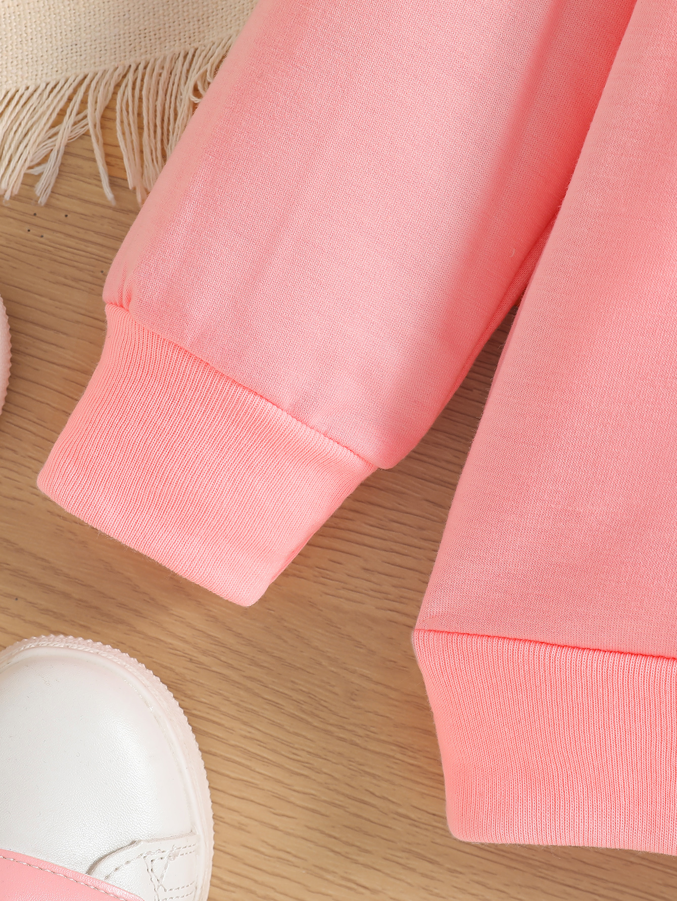 3-delige set glanzende imitatie diamantprint sweatshirts voor meisjes