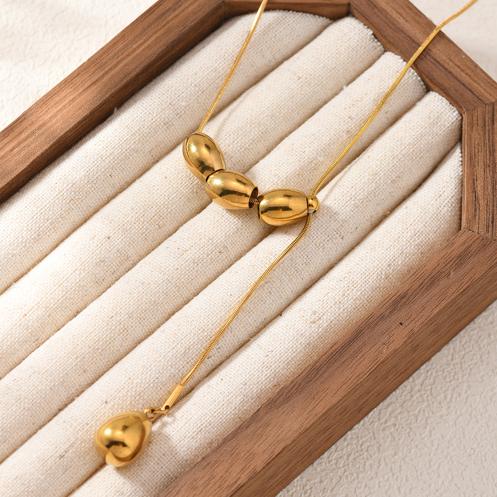 Women's 18K Gold Plated Stainless Steel Necklace, Hypoallergenic