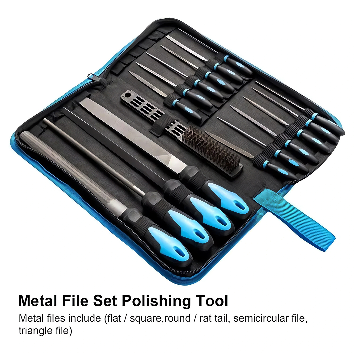 19pcs carbon steel file tool set with brush glove and four sandpapers metal files   flat   semicircular file   file suitable for chipping deburring edge softening and 3d print finishing Product details 3