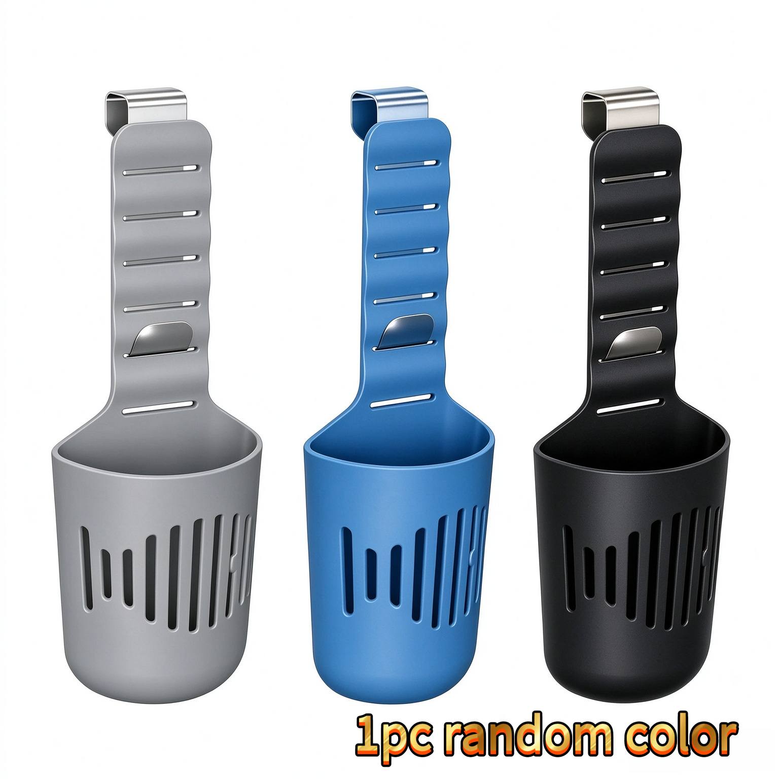 TEMU 1pc Random Color Adjustable Hanging Silicone Toilet Tank Pendant, Anti-slip Metal Firm And Non-falling, Toilet Tank Cleaning Bracket, Extending