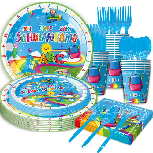 disposable plates and cups sold on Temu United States
