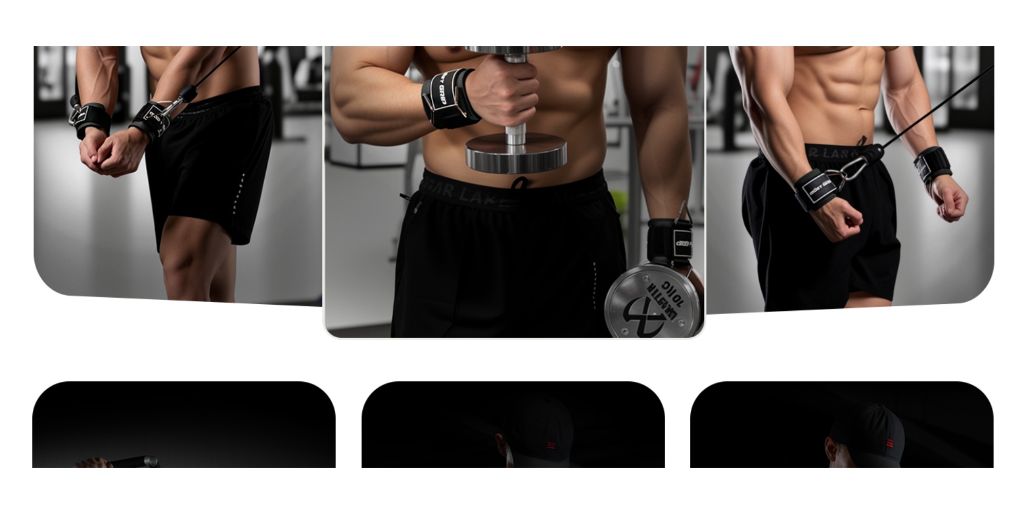 D-Ring Wrist Cuffs, Neoprene-Padded Wrist Wraps for Weightlifting, Wrist Straps for Cable Equipment