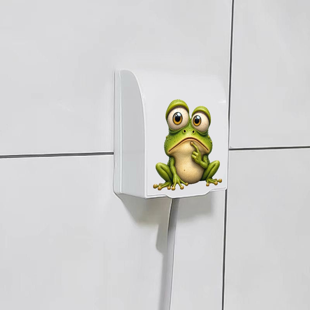 Cute Frog Cartoon Plastic Outlet Cover, Funny Animal Protector