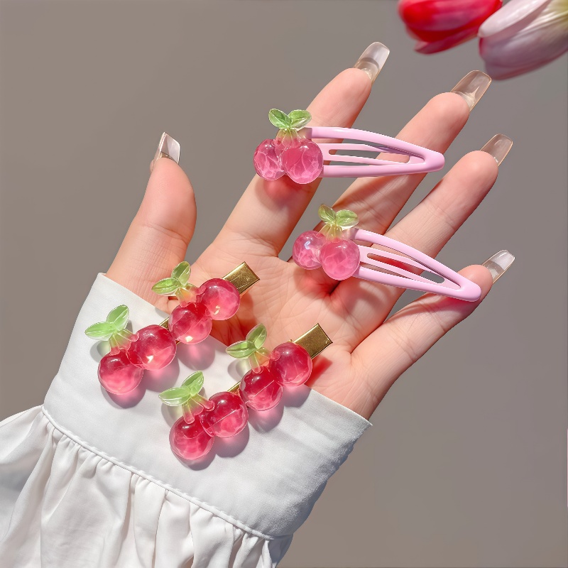 4個セット】 桜色カラーシリーズ ヘアクリップ レディース ヘア