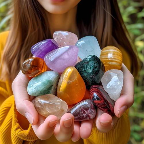 27pcs of natural mixed colored crystal tumbled stones large polished stones for aquarium filler decorative stones for flower pots and aquariums jewelry making decoration gardens fountains and other diy projects
