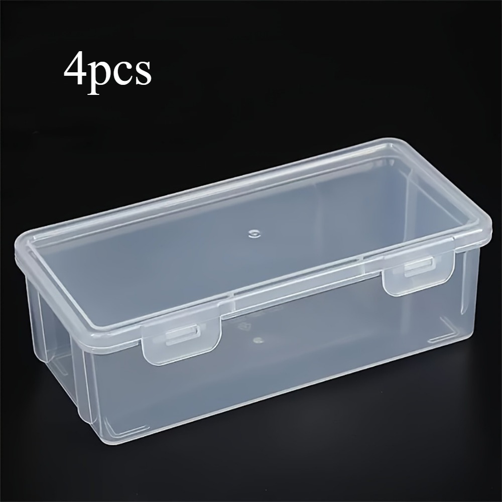 TEMU 4pièces Boîte à crayons en plastique transparent - Grande capacité pour crayons de couleur, crayons, pastels à l'huile et à avec un design