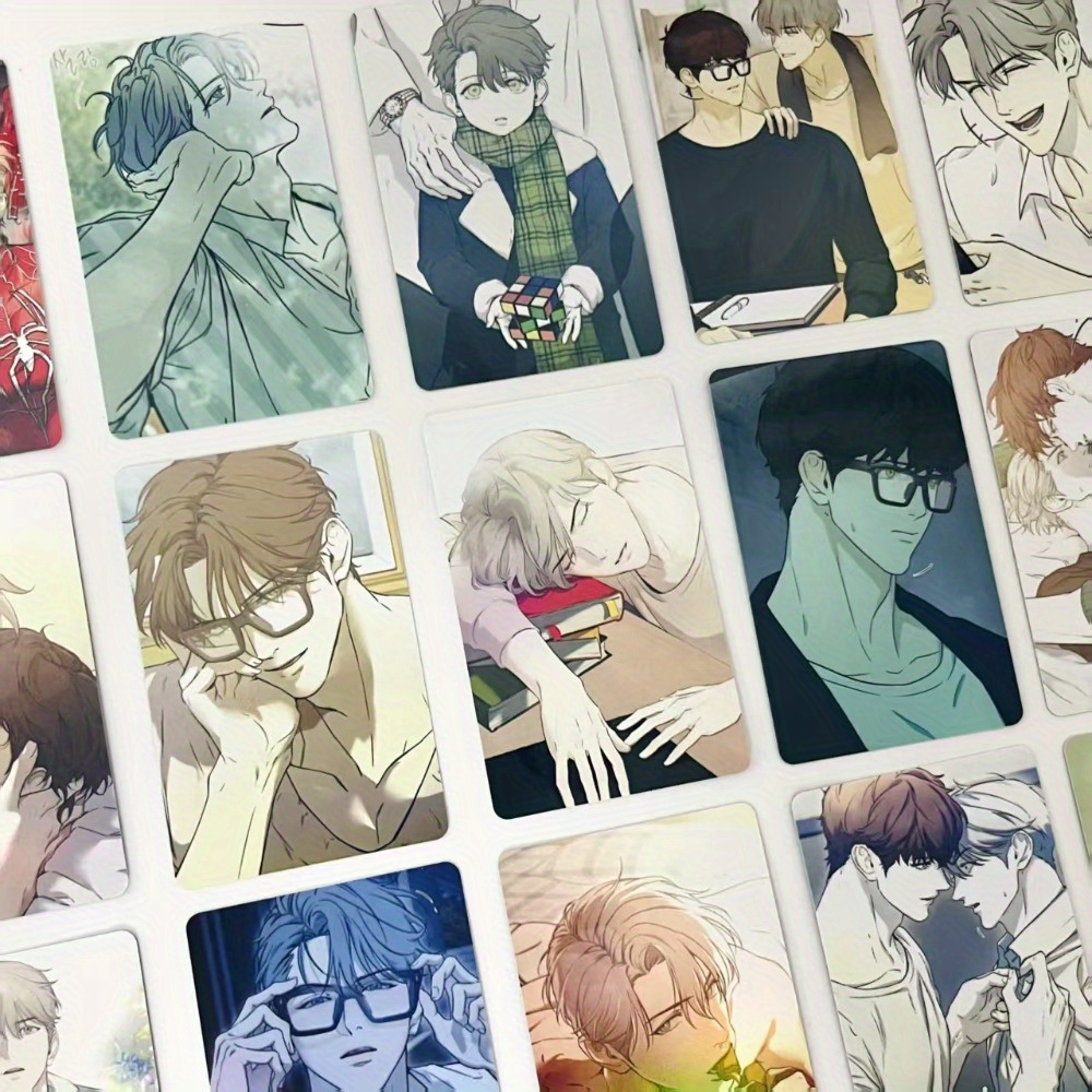 50pcs of Korean Anime Lomo Cards, Korean Popular Comic Cards, Double-sided Anime Printed Cards, Cartoon Design, Korean Comic Nerd Project Peripheral Cards, Comic Collection Cards, Anime Accessories, Perfect Gifts for Anime Lovers