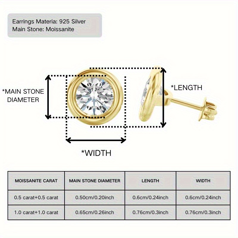 Women's ETERNALS EARTH Moissanite-Like Stud Earrings, Luxury
