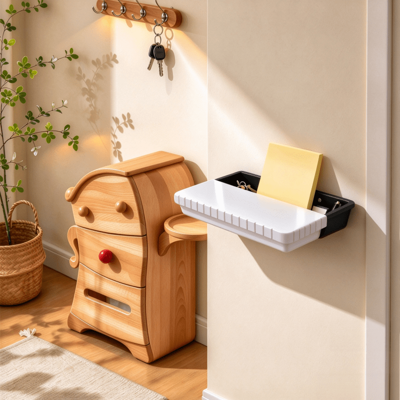 TEMU 1pc – Hidden Storage Box / Multi- Organizer: Discreetly Stores Small Items Like Sticky Notes, Keys, Paperclips, And Pens. Compact And