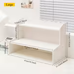 Top pickLocalTwo-Tier Storage Shelf, Tabletop Organizer, College Dorm Organization Stand, Versatile Makeup And Office Supplies Holder, Desk Organizer for NeatnessOpen in new tab.