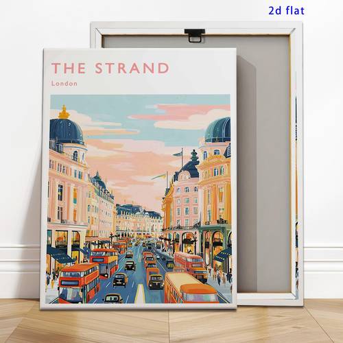 2d flat 1pc framed london travel 8 wall art print poster ideal gift artwork for bedroom office bathroom home wall decor with pine wood frame