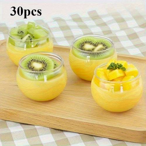 18 30pcs creative novelty fish tank cup dessert bowls suitable for ice cream fruits cakes mousse pudding drinks tiramisu ideal for outdoor picnics family christmas birthday parties weddings graduation season