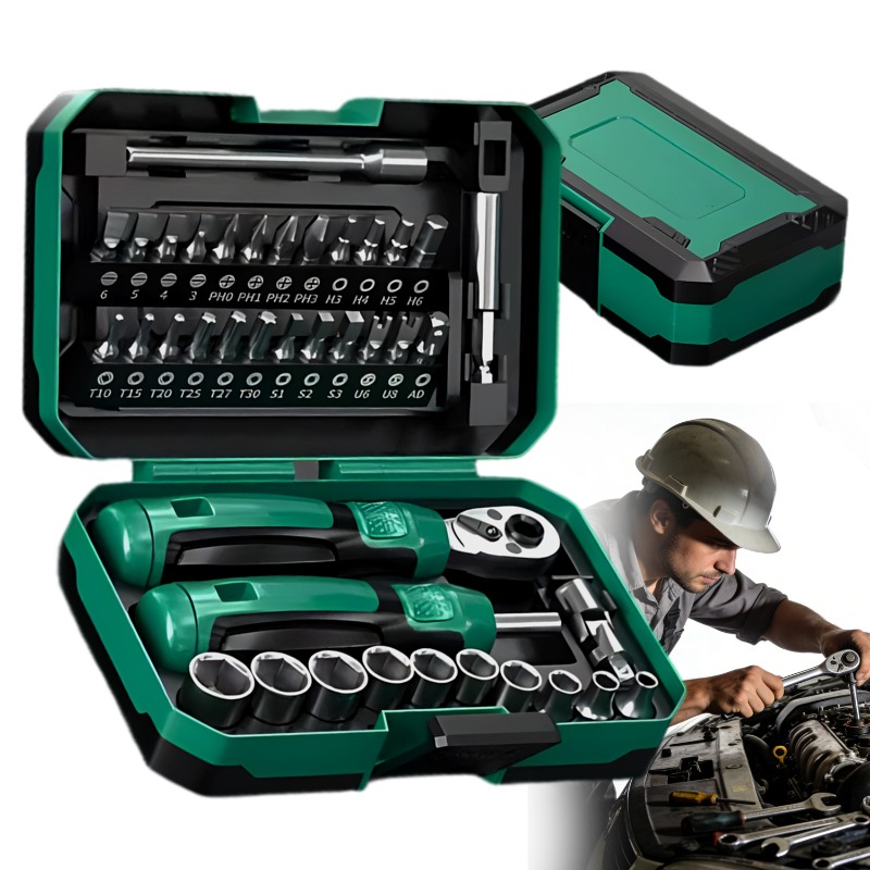 45-in-1 Precision Tool Set, Ratchet Wrench & Screwdriver Repair Kit With Portable Storage Box, Ideal For Household Use & Diy Projects
