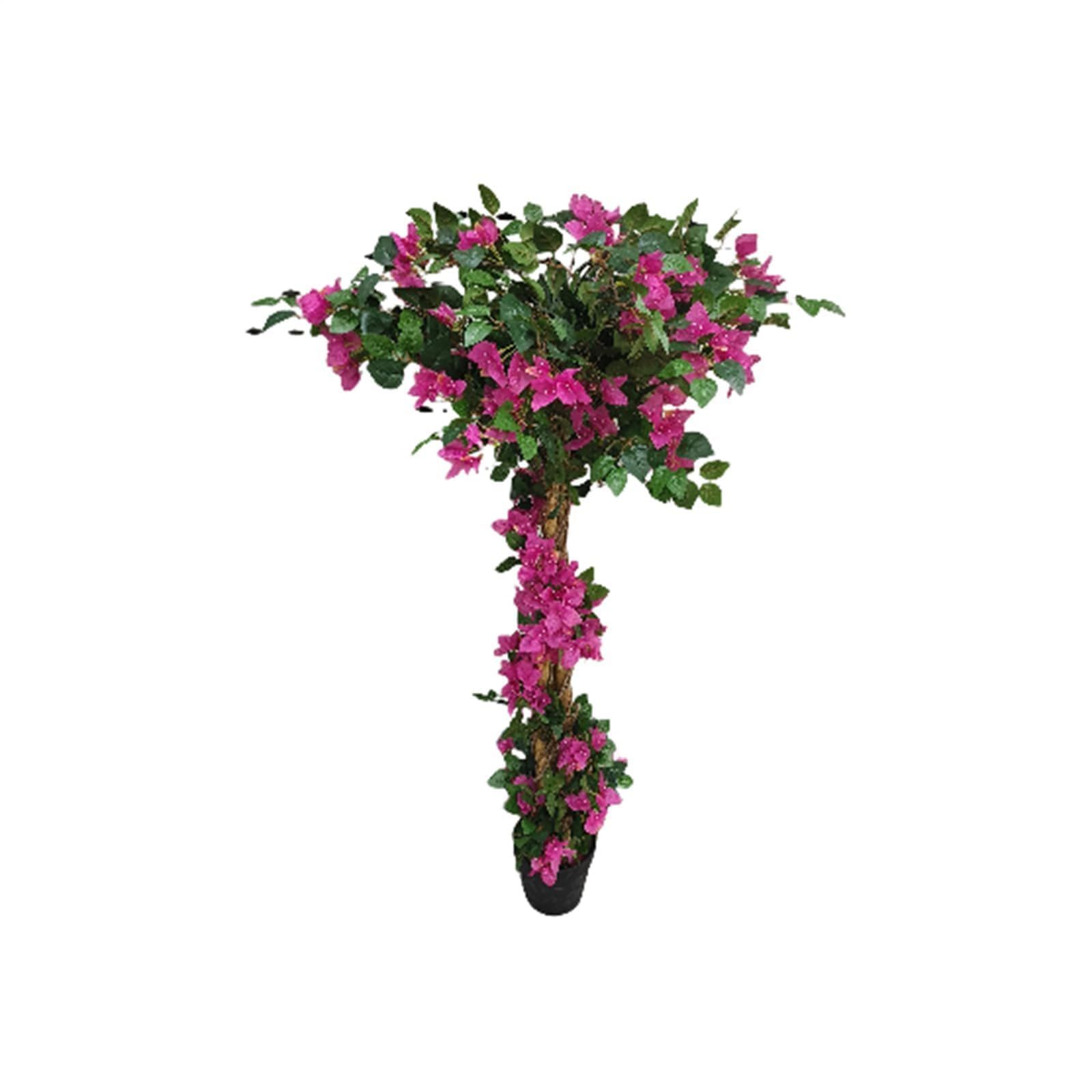 Image of Realistic Artificial With Flowers In Plastic Pot, Perfect Indoor Faux Floral Plant For Home, Office, Living Room Decor Artifical Tree For Decor Christmas Decorations, Birthday Gifts For Women Men