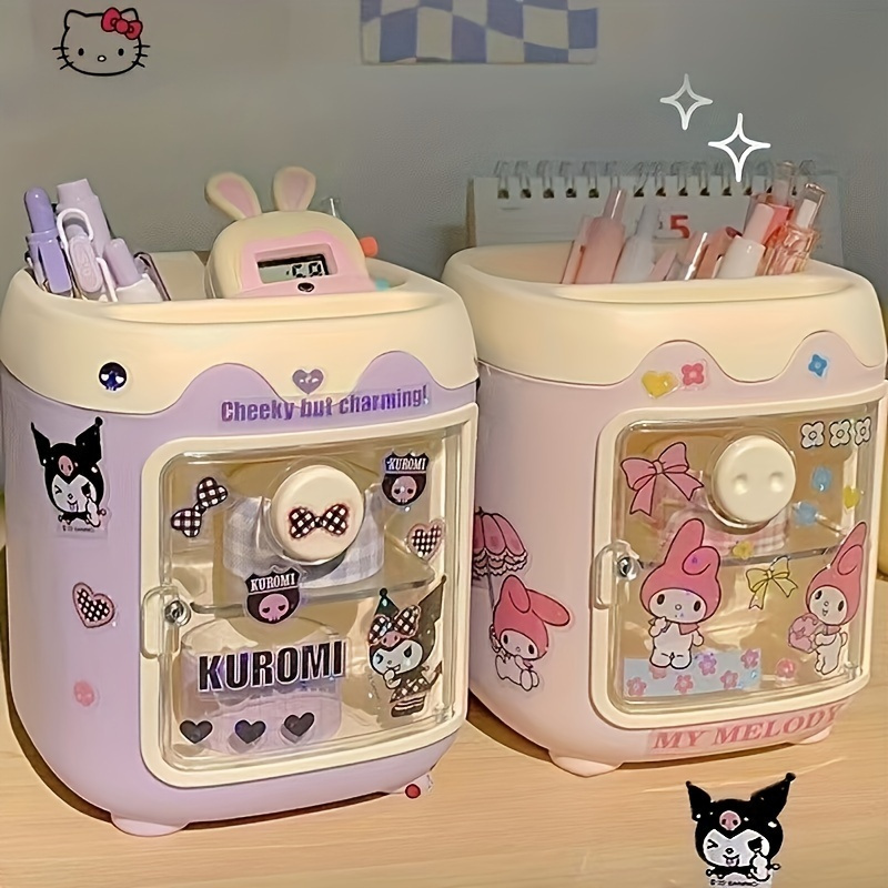 Sanrio Licensed Multipurpose Desk Organizer for Writing Instruments - Large Capacity Pen Holder, Makeup Brush & Stationery Caddy - Ideal Gift for Hello Kitty & Friends Fans, Suitable for Ages 14+