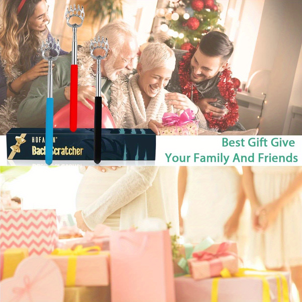3pcs telescopic back scratcher with extendable shaft heavy duty   massager for back neck shoulder ideal gift for men women dad compact portable for   spa use birthday christmas fathers day present massagers for neck and back metallic   sturdy construction Product details 5
