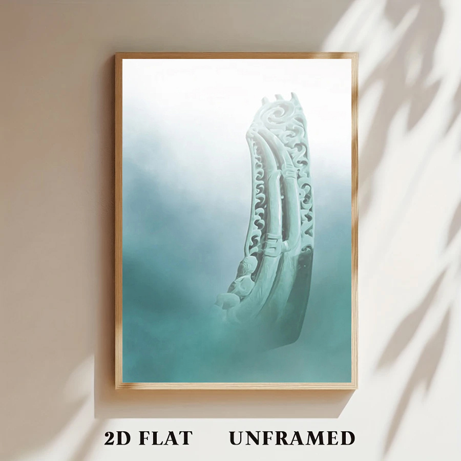 TEMU 2d Flat, 2d Flat, New Zealand Maori Kiwi Wall Art Poster - Printable Frameless Canvas Print Suitable For Office Decor, Maori & New Zealand
