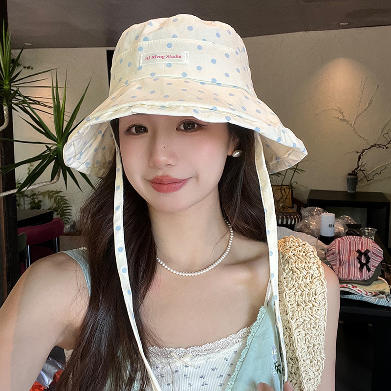 TEMU 【商品名】日本風ストライプのフィッシャーマンハット、レディース、春夏、カレッジスタイルであらゆる服に合うサンハット、小さめのアウトドア旅行用帽子で顔を見せることができます