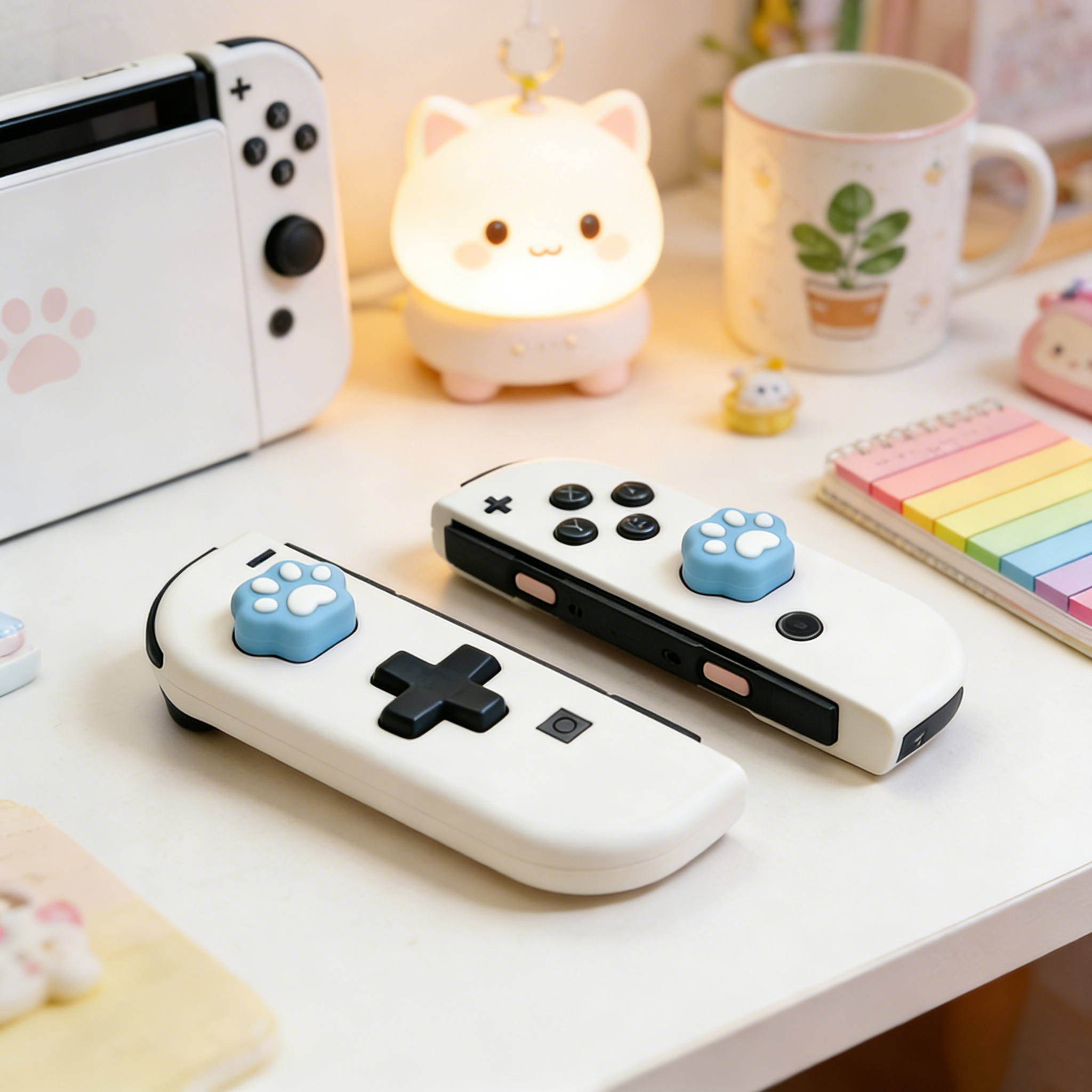 2pcs Cat Paw Joystick Covers for Switch Controllers