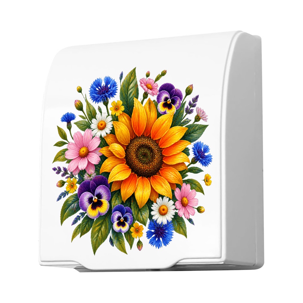 Sunflower Outlet Cover with Peel & Stick Adhesive