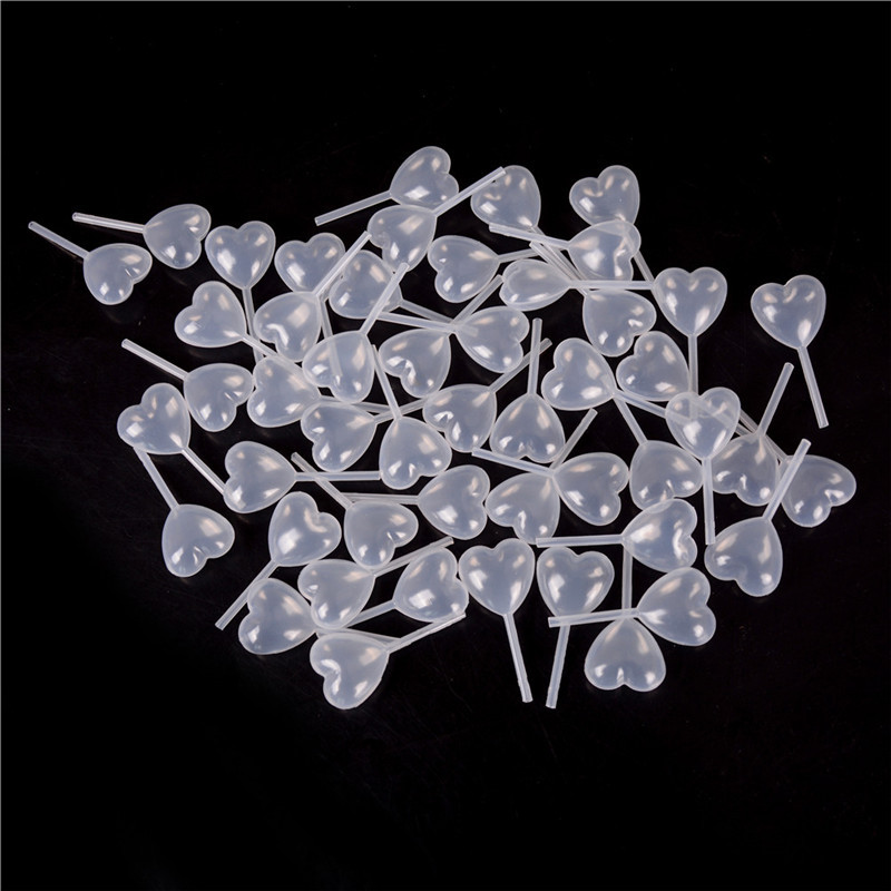 Image of 50pcs Creative Heart Shaped Squeeze 4ml Transfer Oils Liquid Pipettes Eye Dropper 4ml