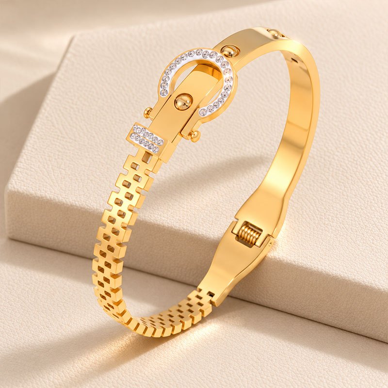 3pcs 304 Stainless Steel Bangle Bracelet Set, Stylish Stackable