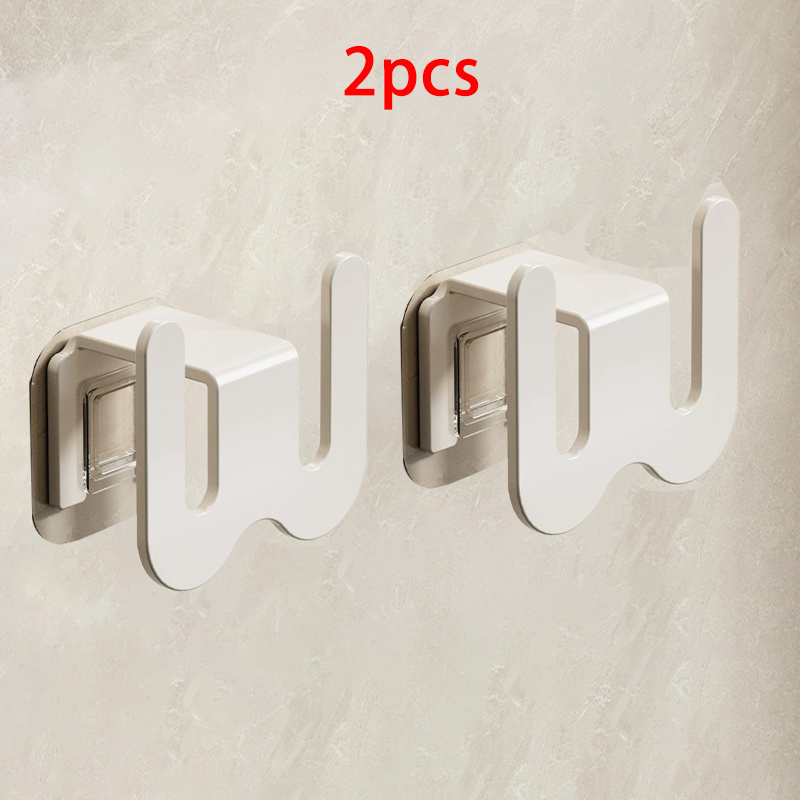 TEMU 2pcs No-drill Shoe Rack With Adhesive Strip, Polished Finish Slipper Organizer For Bathroom& Door Back, Space- Wall-mounted Footwear Storage