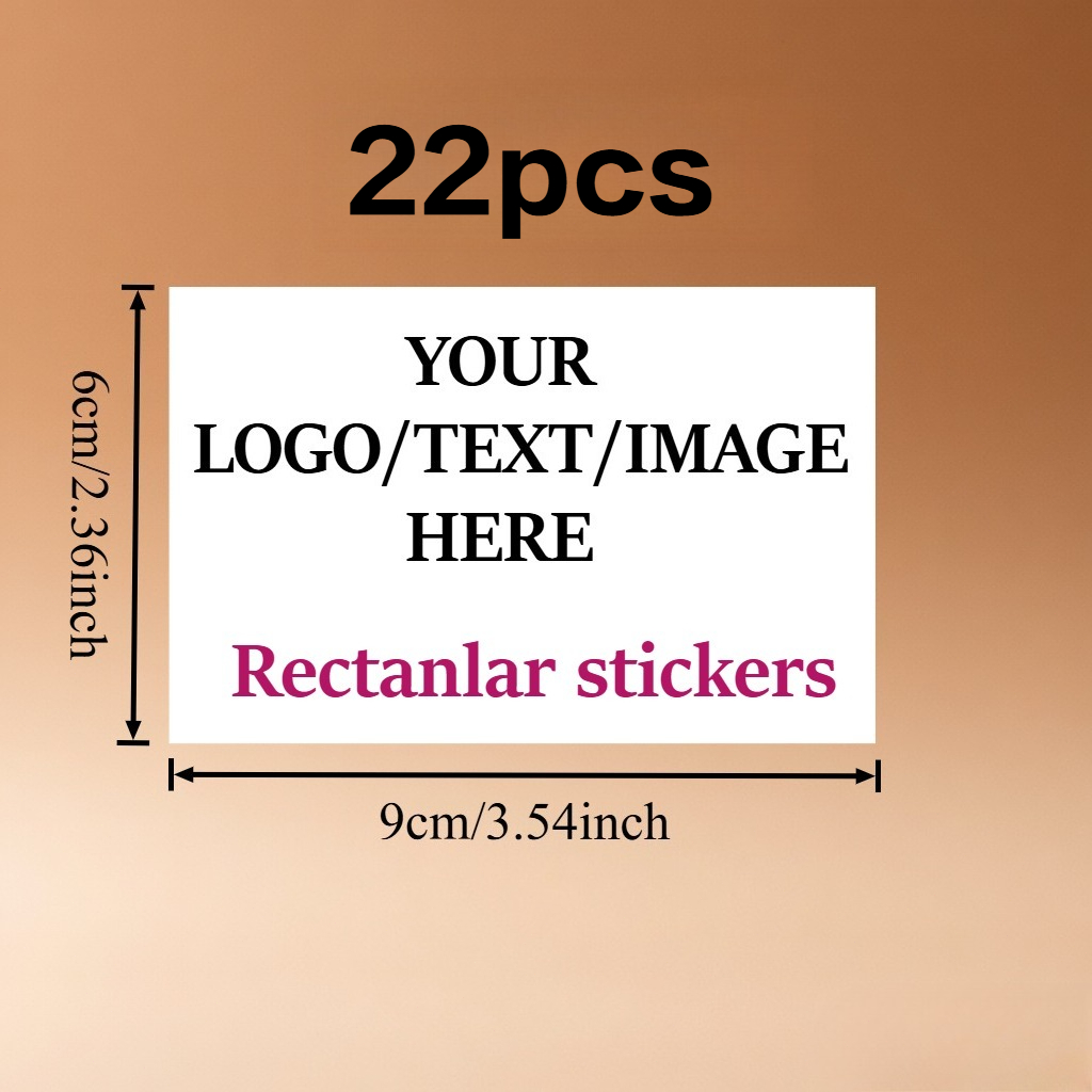 Custom Rectangular Personalized Stickers in Multiple Sizes