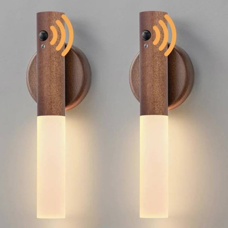 TEMU Set Of 2 Smart Rechargeable Magnetic Sensor Usb Led Night Lights - Wall And Cordless Light With Human Body Detection For Motion Sensing, Ideal