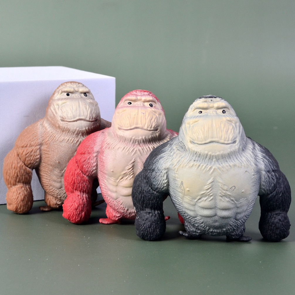 1pc Small Slow-* Soft Monkey Gorilla Shape Stress Reliever Portable  Desktop Fidget Toy for Students Adults Hot Item