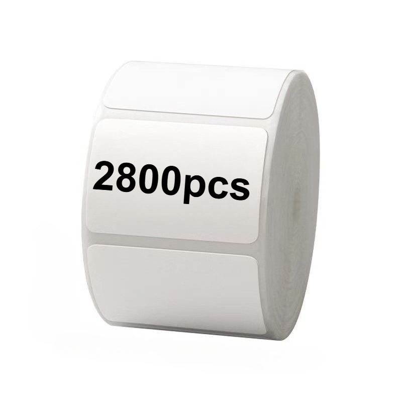 TEMU 2800pcs Reusable Self-adhesive Labels - Residue-free Peeling And Strong , And Oil-resistant, White Rectangular Stationery And Gift Packaging