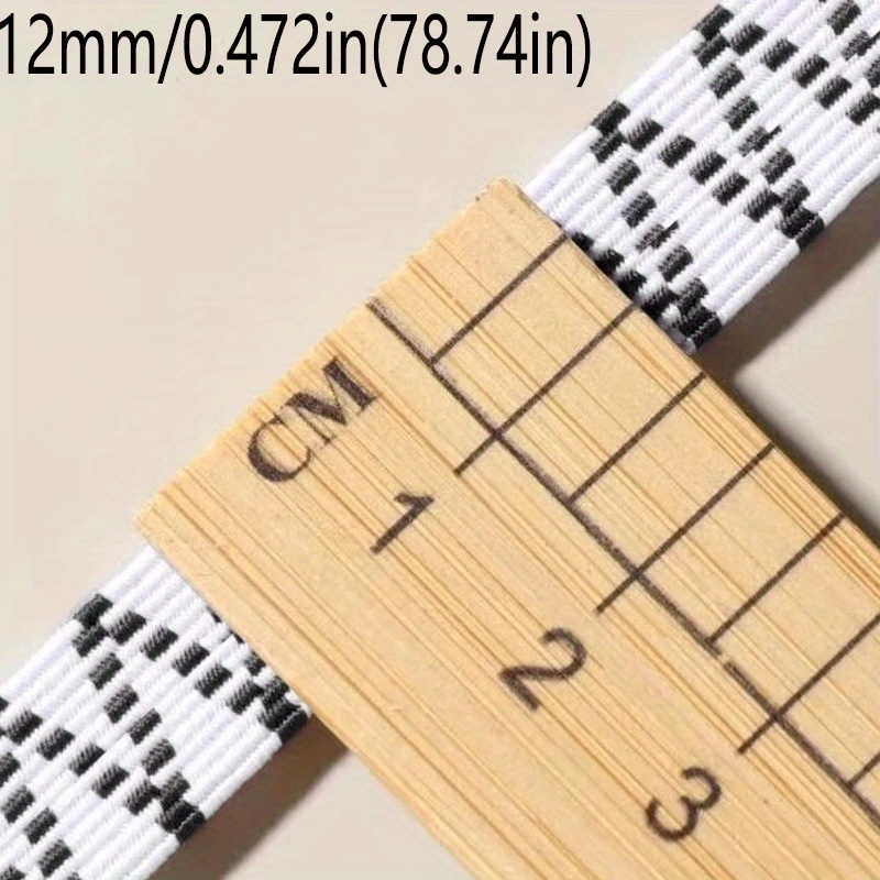 Image of 2 Meters/78.74in Multi-specification 6mm/8mm/10mm/12mm Double-layer Durable Elastic Band For Sewing, Clothing Additions, Pants, Crafts