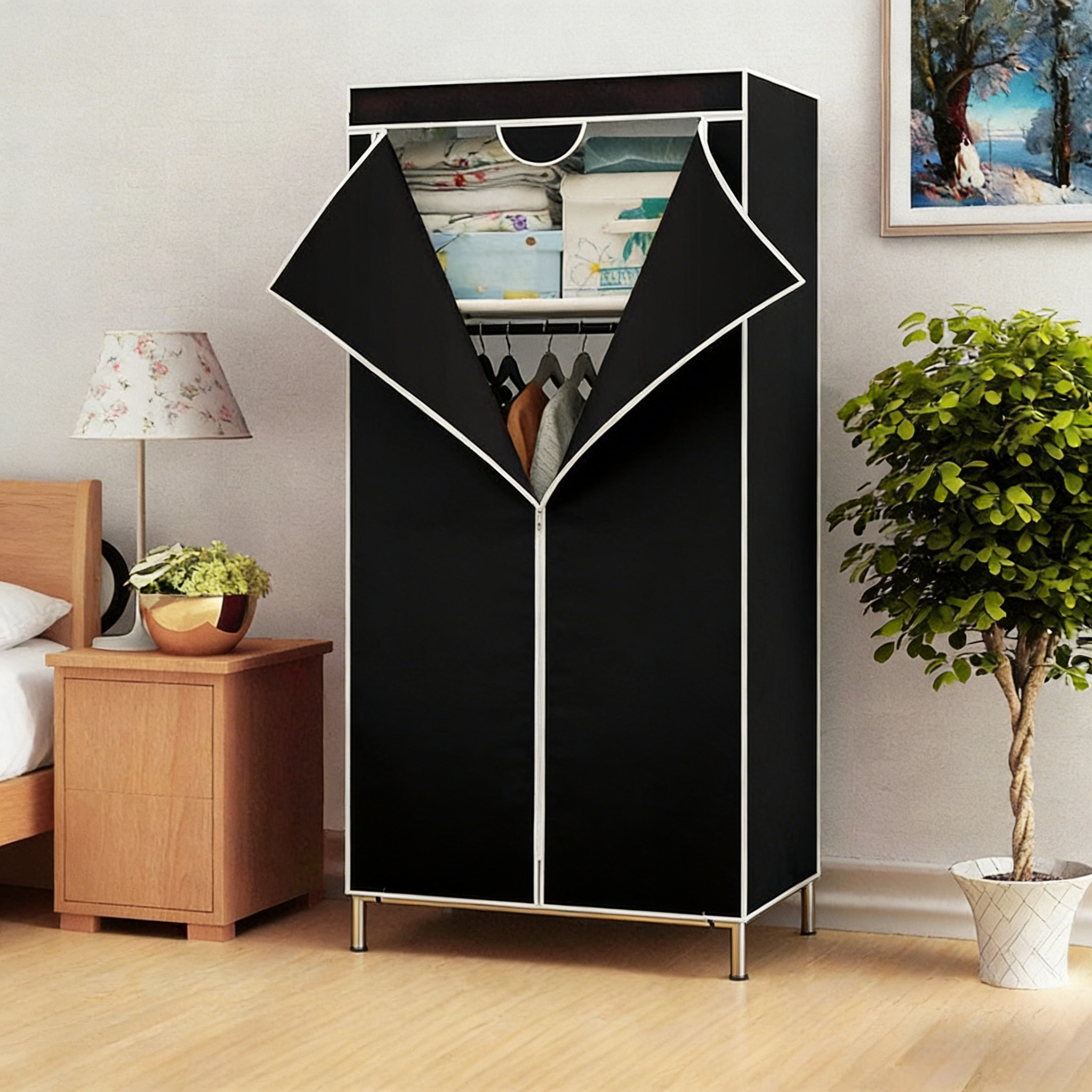 Storage Cabinet, Fabric Foldable Wardrobe Closet, Closet Organizers And Storage, , Assembly, Clothes Storage For Bedroom And Dormitory
